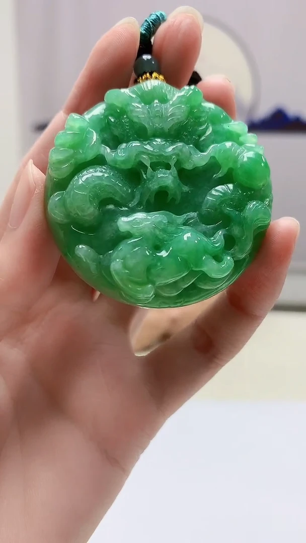 定制翡翠未镶嵌4902zm-毛货挂件龙马138