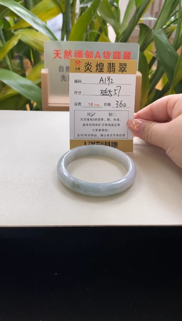 未镶嵌手镯翡翠57圈口编码a192