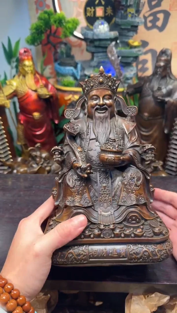 潼潼古铜只卖真铜！（大坐财神像）