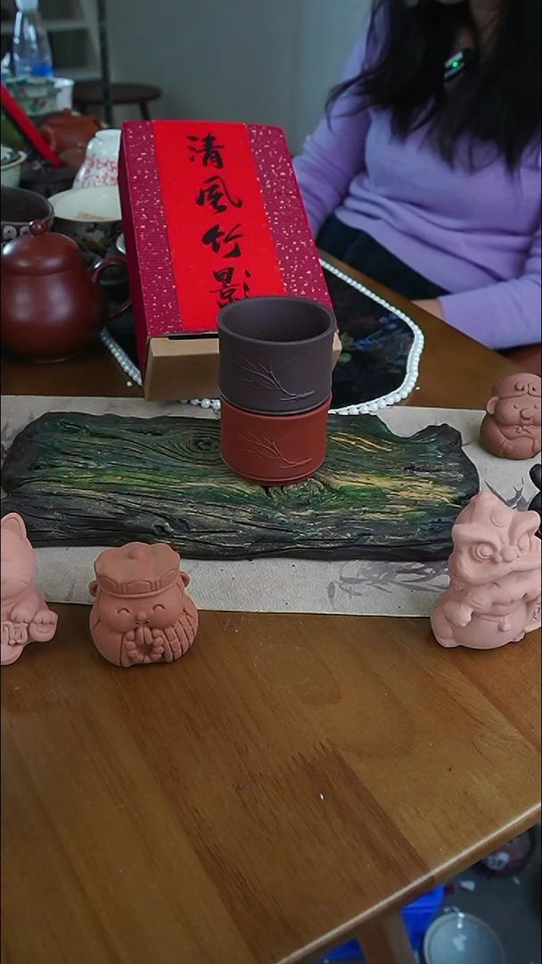 【茶瓷物语】紫砂对杯