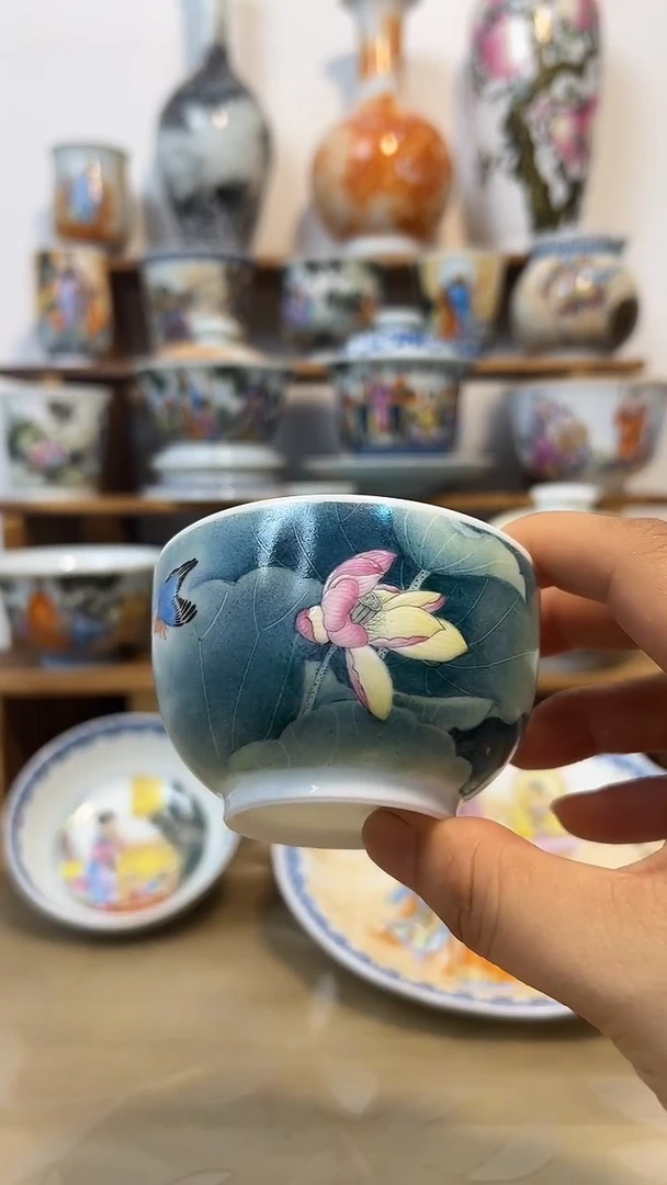 梧*雨景德镇手工手绘陶瓷