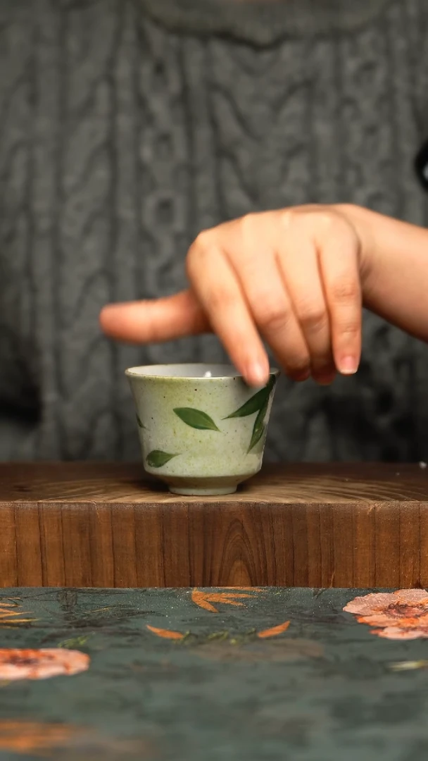 杯釉下彩手工手绘同款陶器