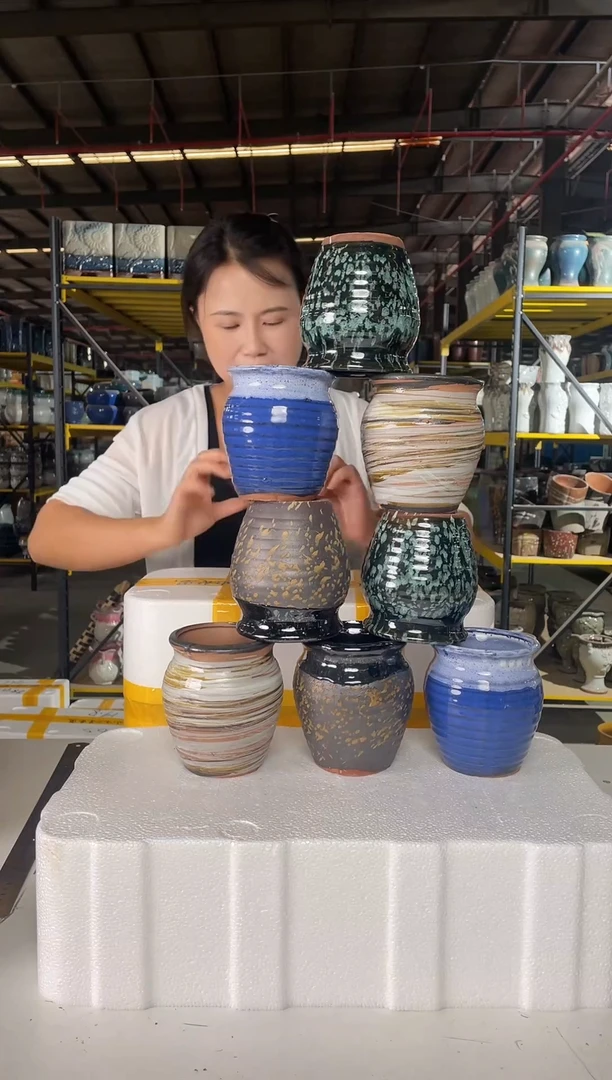 宜兴粗陶紫砂花盆盆10*12