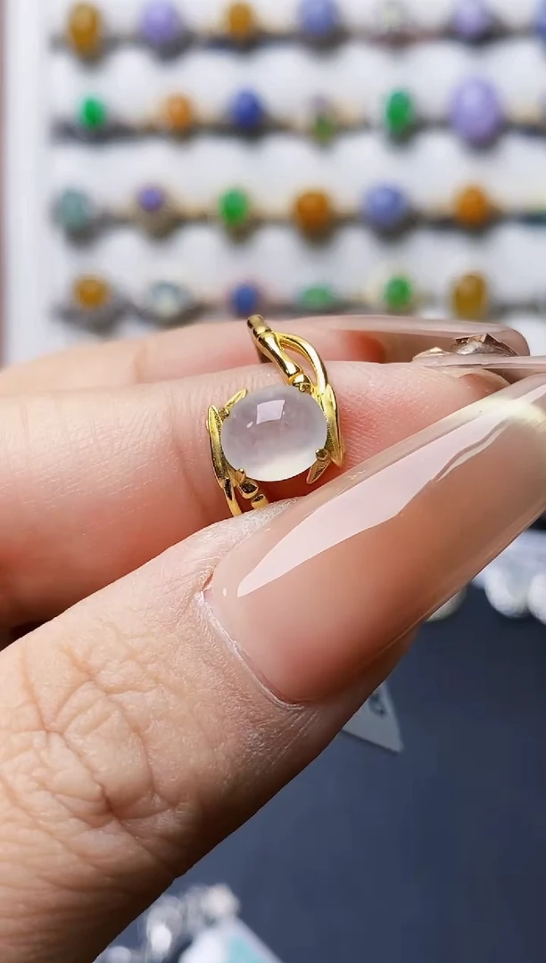 银S925镶嵌戒指翡翠1372