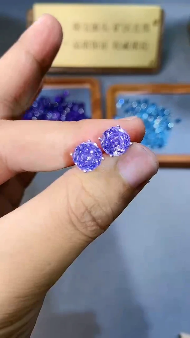 【闪购商品】紫晶耳饰银S925镶嵌34444