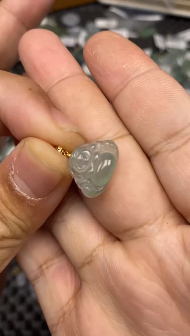 【闪购商品】翡翠吊坠(不含链)18K金镶嵌50924