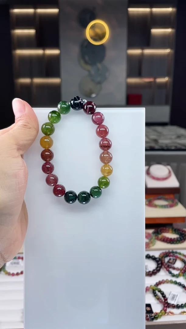 未镶嵌单圈手串碧玺（多样性发一条）Q