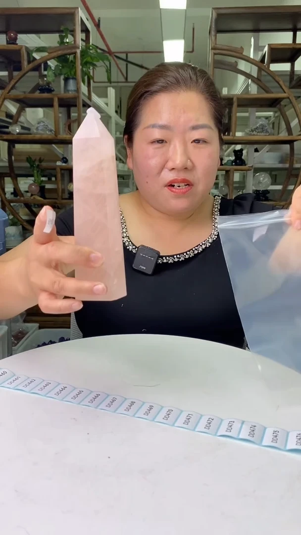 柱子未镶嵌水晶粉水晶柱子D459