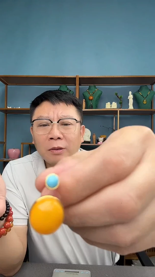 裸石琥珀未镶嵌凤*竹微瑕介意勿拍88