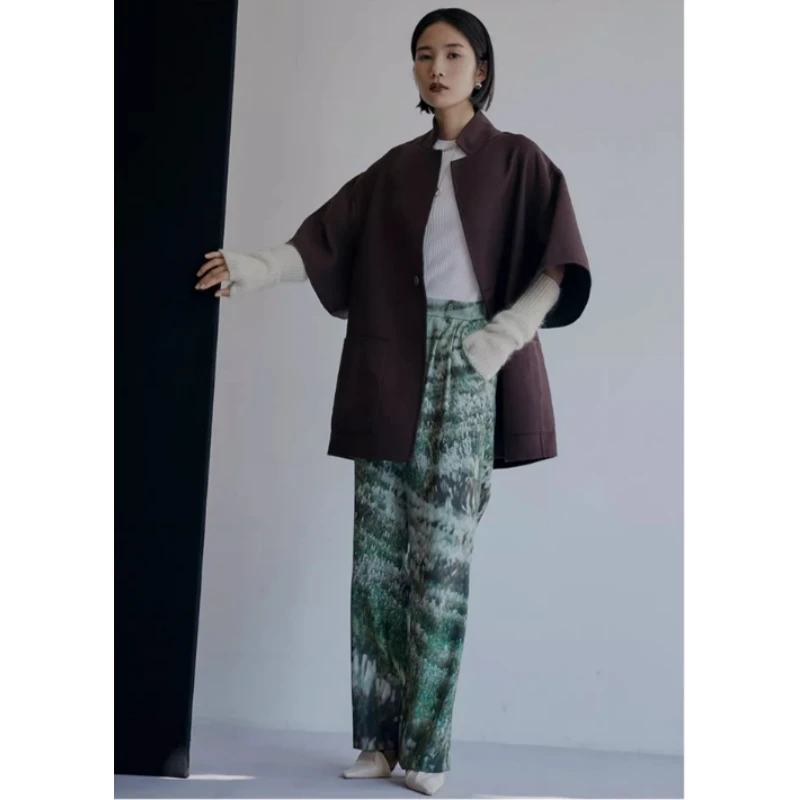 【强哥外贸】日系品牌代秋冬夏季休闲女装印花图案橡筋腰宽松休闲裤