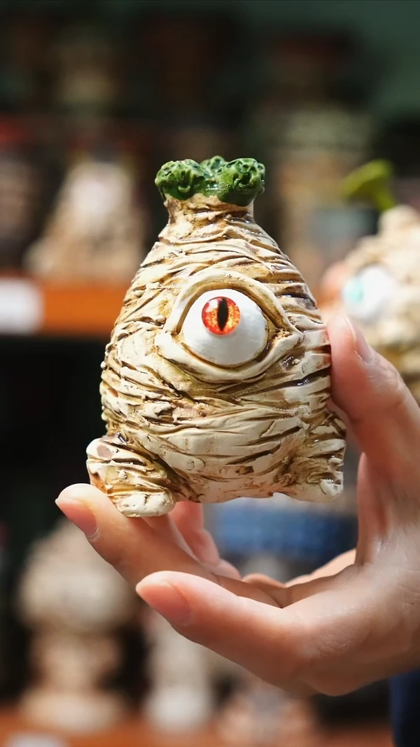 【闪购商品】陶泰国手工花盆摆件   一物一拍 0012