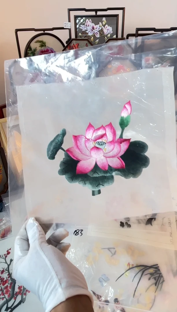 织绣纯手工苏绣双面绣绣布31