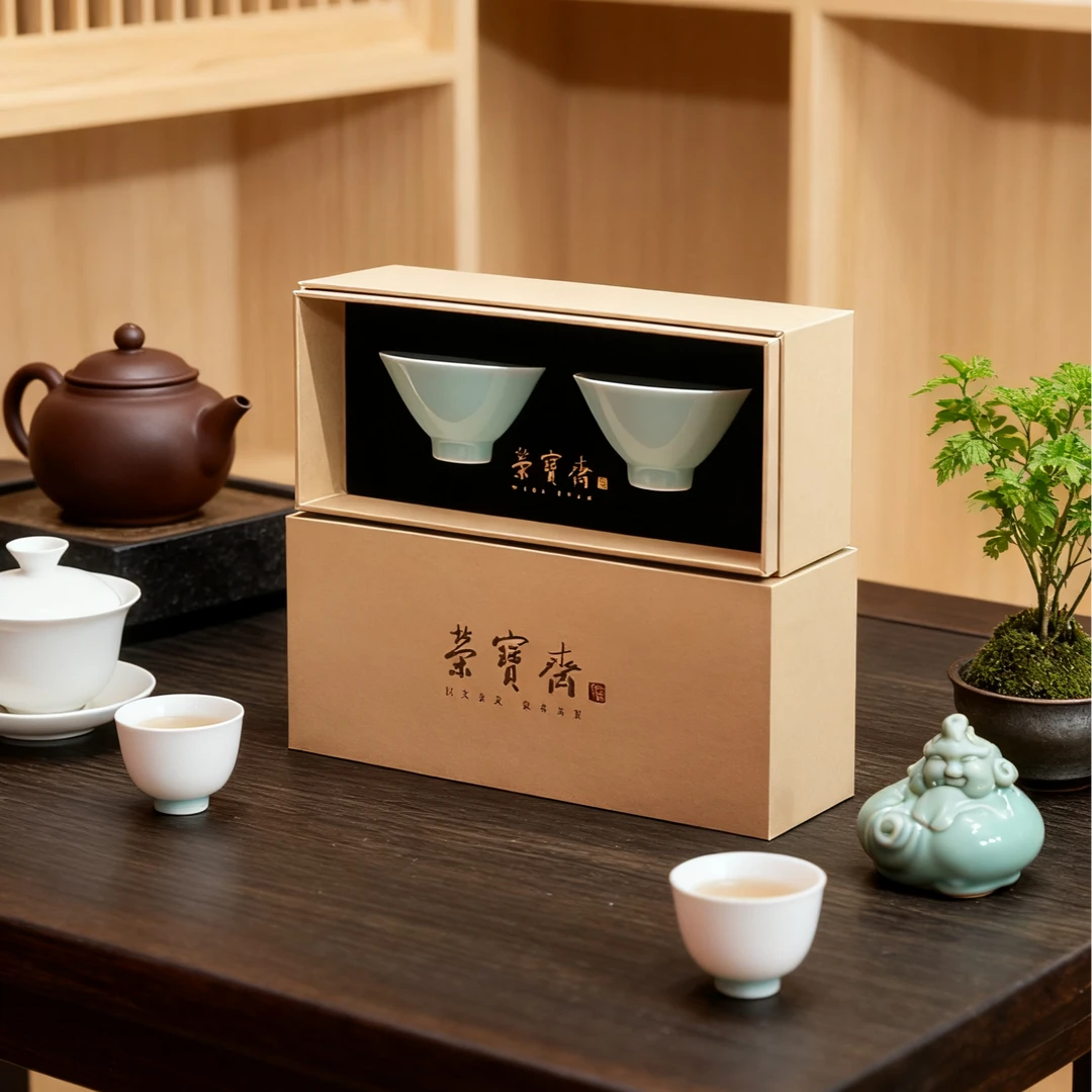 荣宝斋-越瓷-斗笠对杯