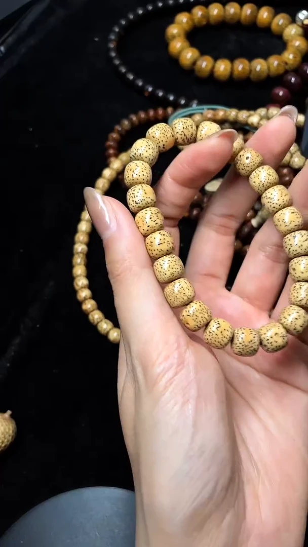 星月菩提吊坠精工级陈籽桶珠10*9手串