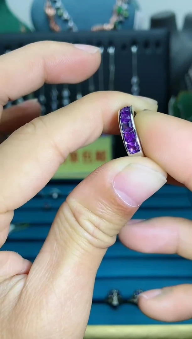【闪购商品】紫晶戒指银S925镶嵌1121
