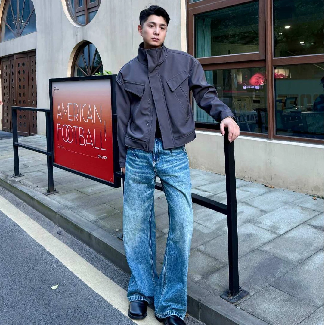 GP2 2025aw廓形立体裁剪抗皱多口袋防风夹克秋季时尚宽松立领外套