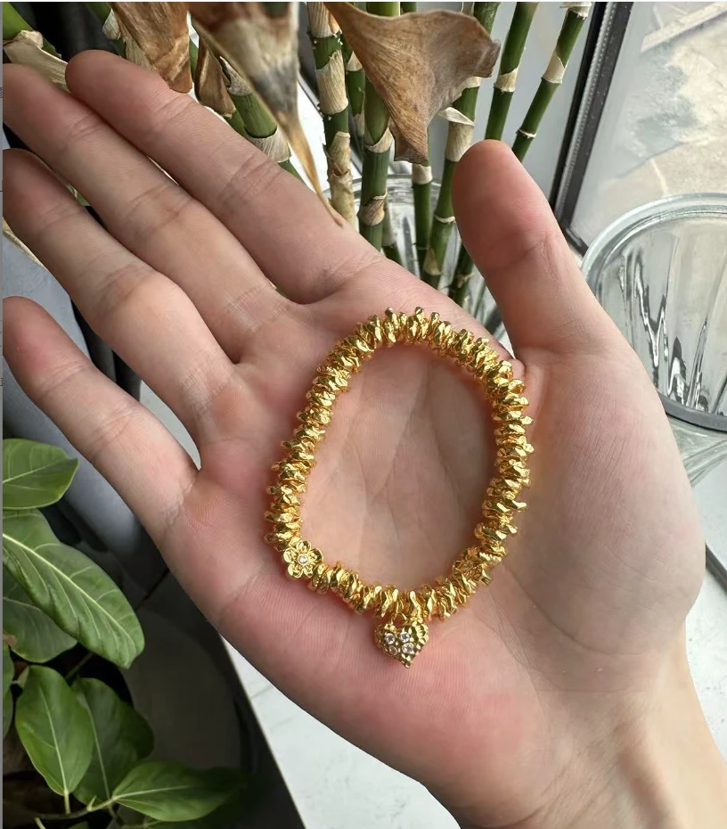 足金999卡6桃心盘缠4.48