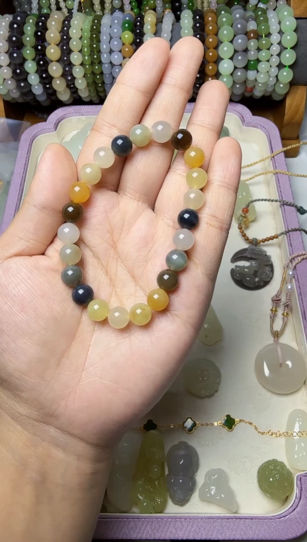 手串未镶嵌和田玉多宝手串