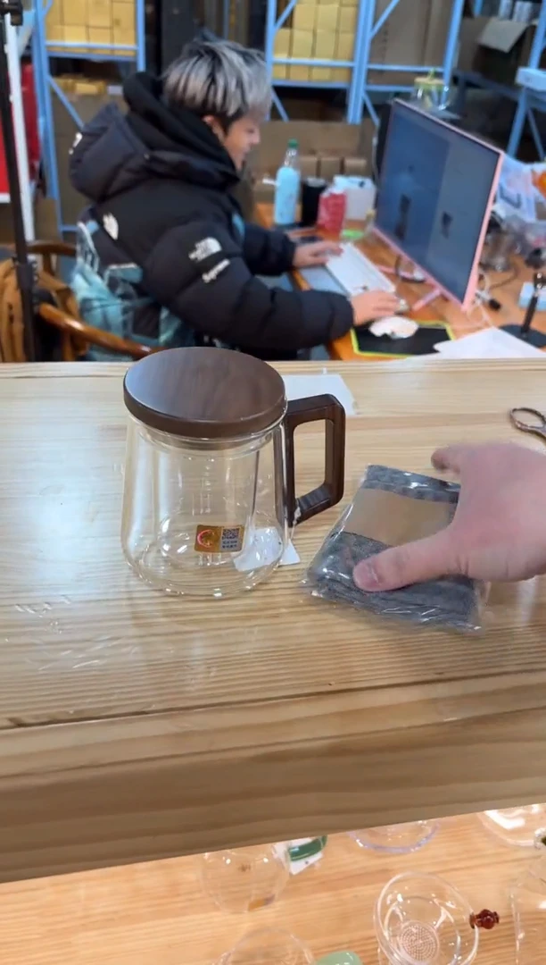 【闪购商品】禾器-木笙杯-透明色+定制款茶巾