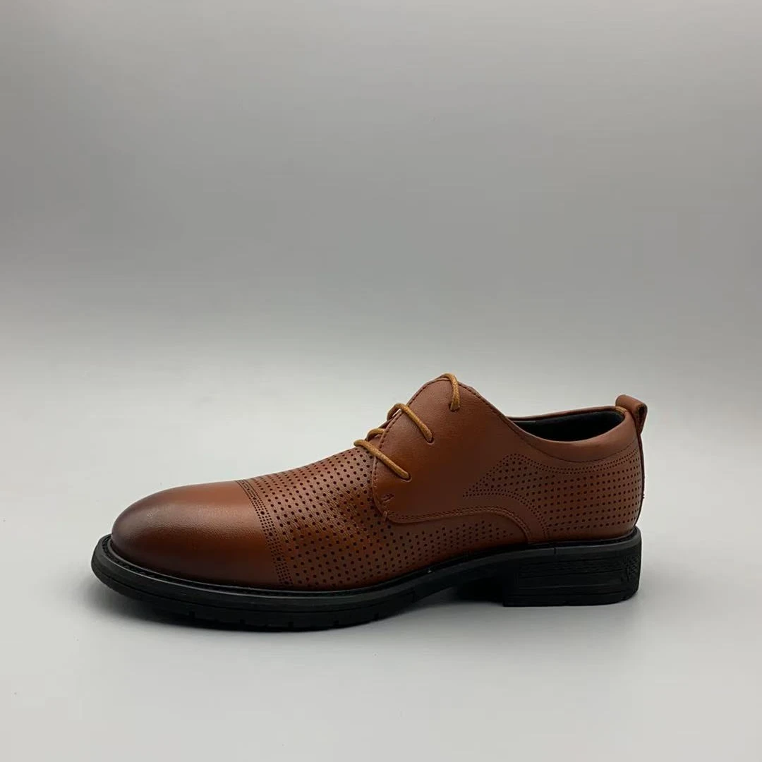 （孤品微瑕介意勿拍）新款轻质厚底系带男士皮鞋休闲鞋C461