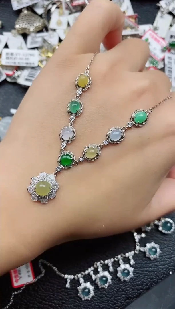 银S925镶嵌戒指翡翠1