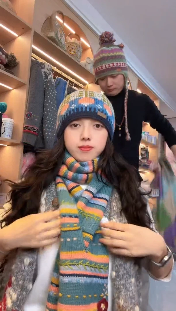 羊毛纯手工细线围巾刺绣