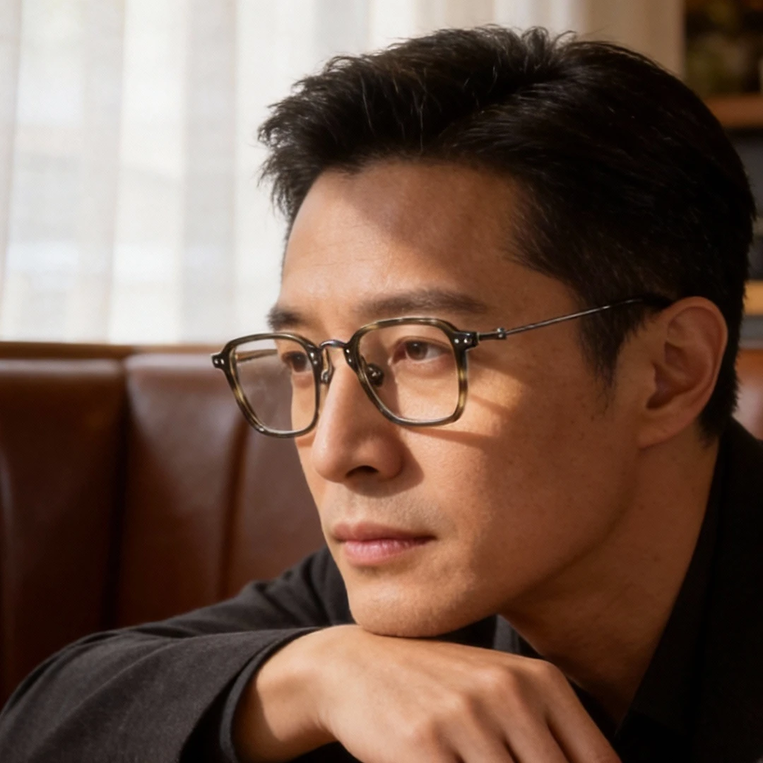 【免费配度数】JINGGEGE敬哥哥 U KUN 小方框架板材超轻时尚眼镜框