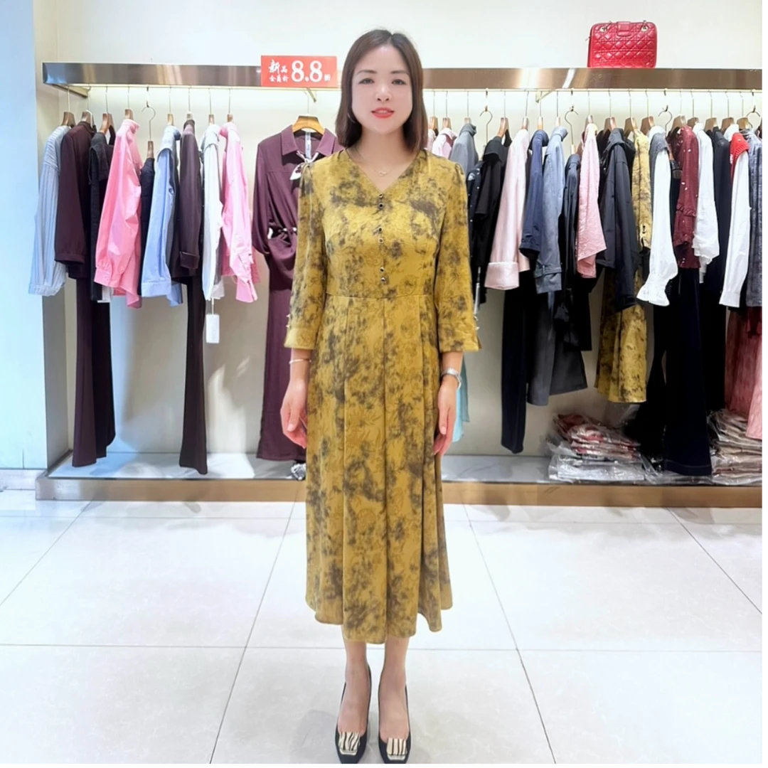 2025秋装新款连衣裙时尚气质优雅遮肉显瘦063