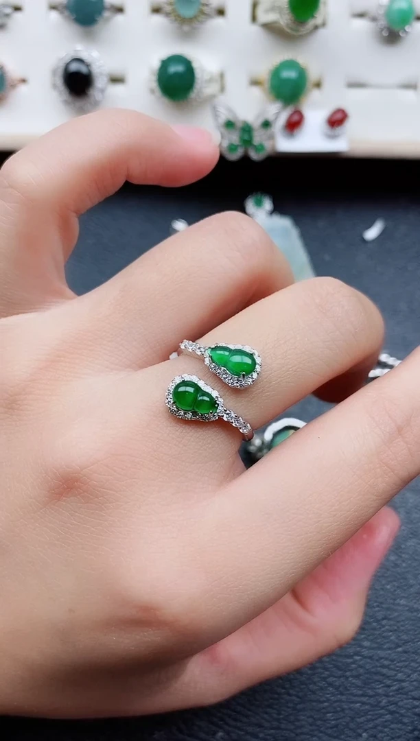 【闪购商品】翡翠戒指银S925镶嵌11111