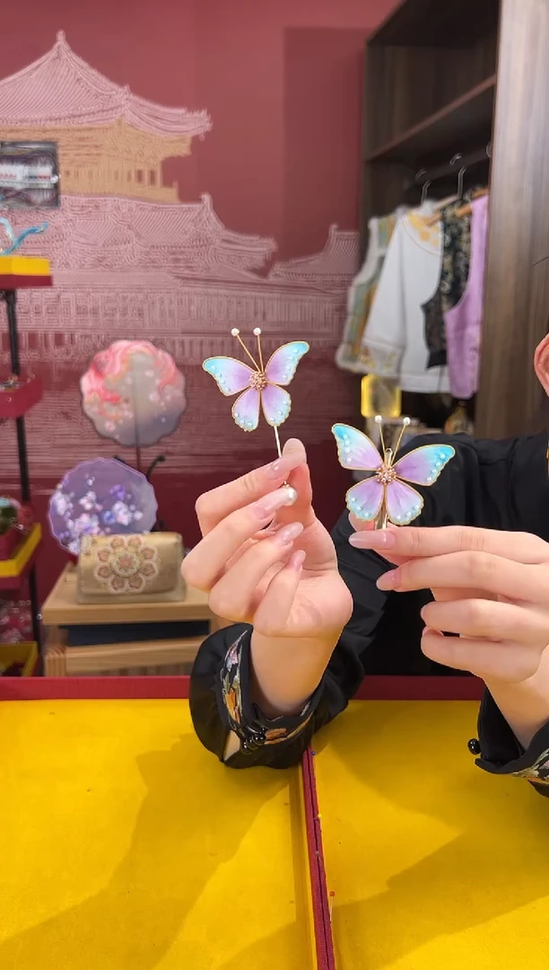 【闪购商品】刺绣非遗绒花（发饰）