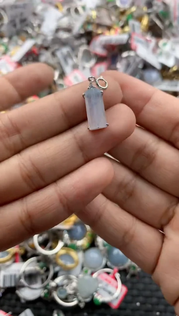 银S925镶嵌戒指翡翠777   1