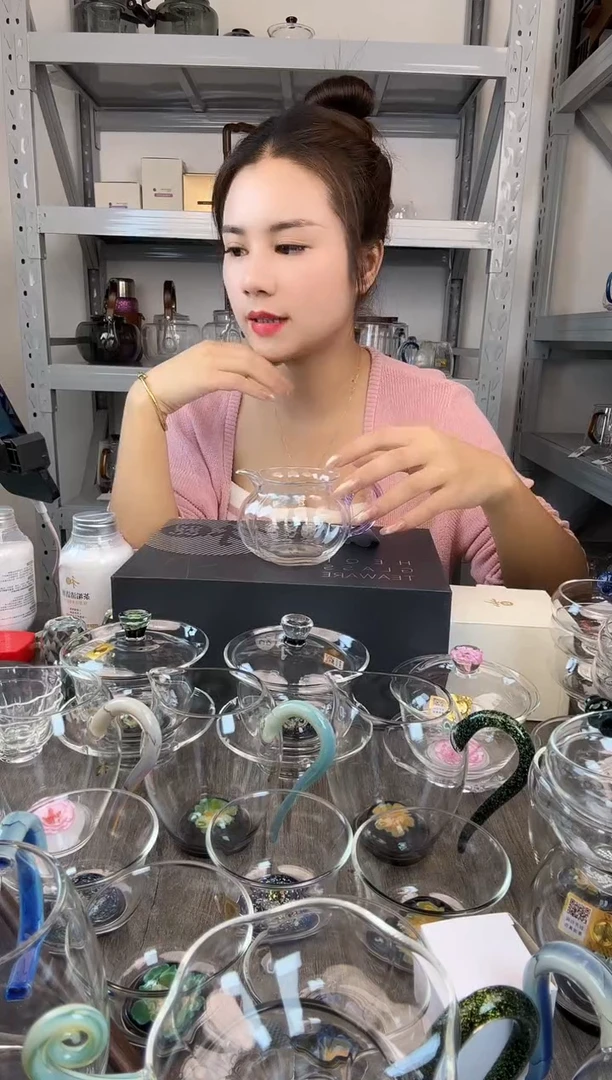 水晶玻璃无盖款禾器 纳福公道杯 普通盒