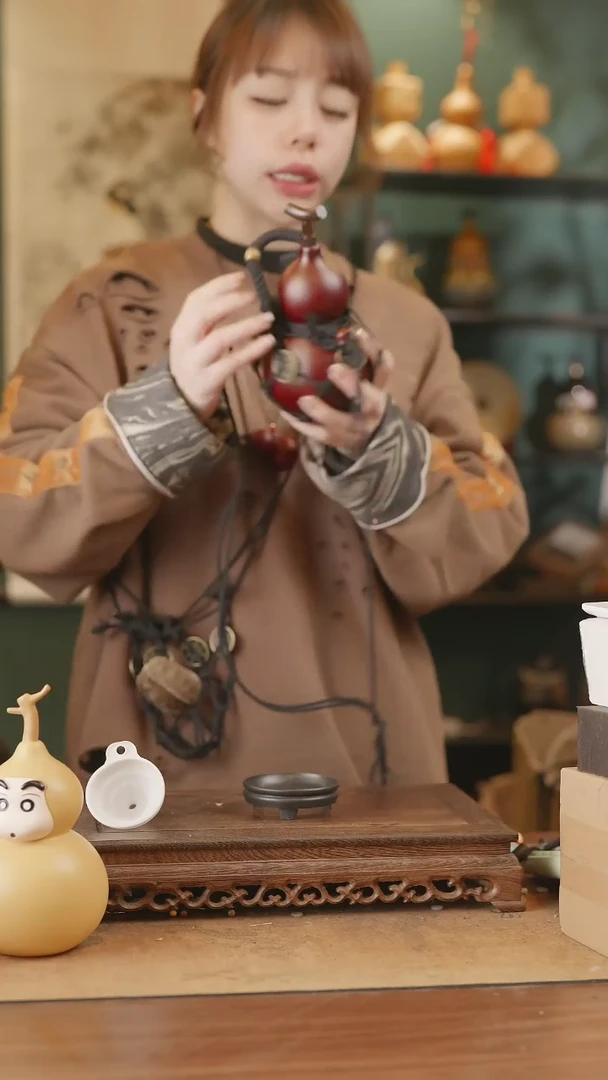 【闪购商品】82号精品天然大漆工艺防渗内胆酒葫芦~