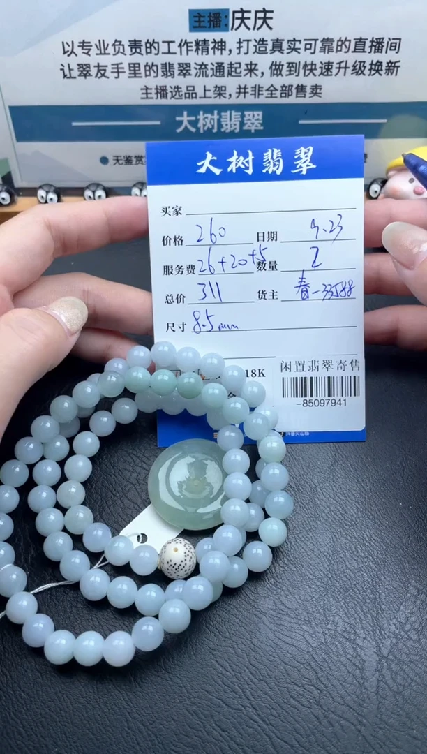 颈饰未镶嵌翡翠珠串多人-85097941