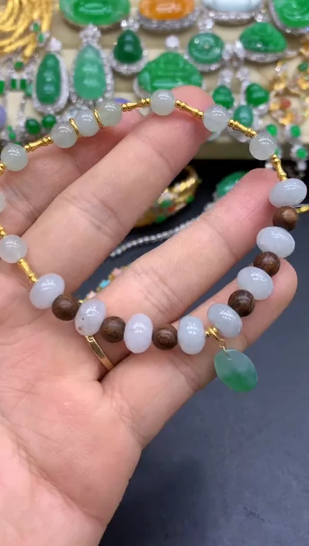 18K金镶嵌手链翡翠151-中国好珍宝