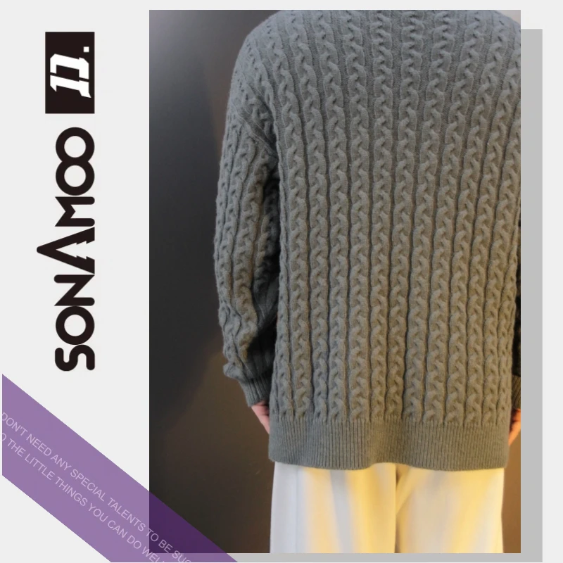 【清货福利】定制毛衣新款立体logo情侣宽松男女通穿DY2004