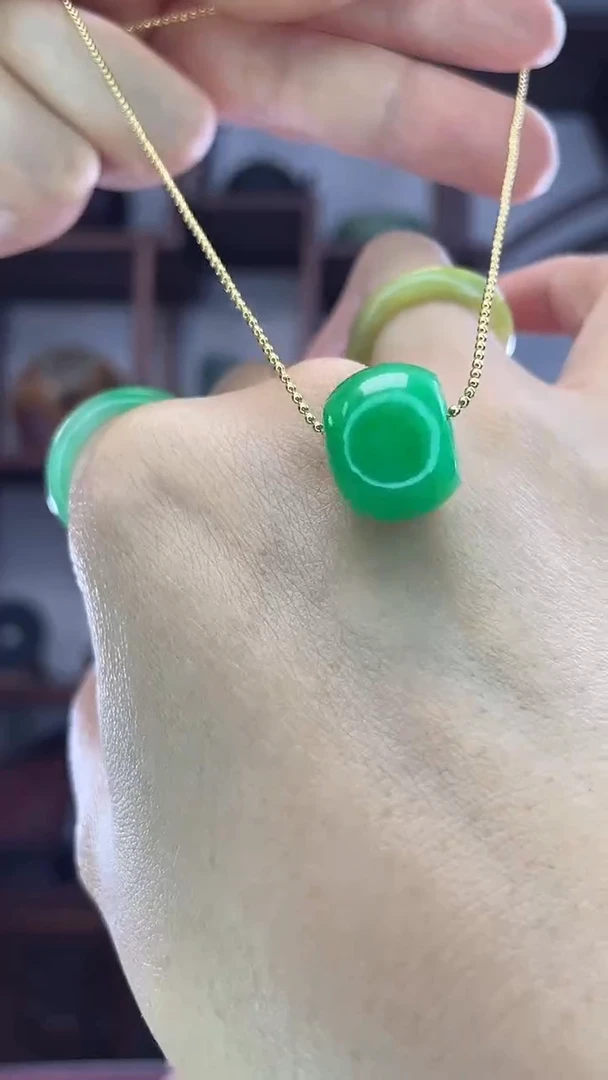 吊坠(赠链)未镶嵌翡翠D37翡翠路路通