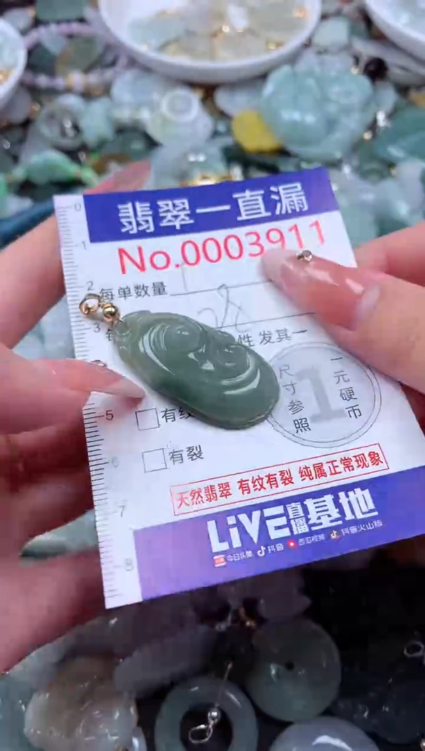 翡翠未镶嵌吊坠(不含链)3911