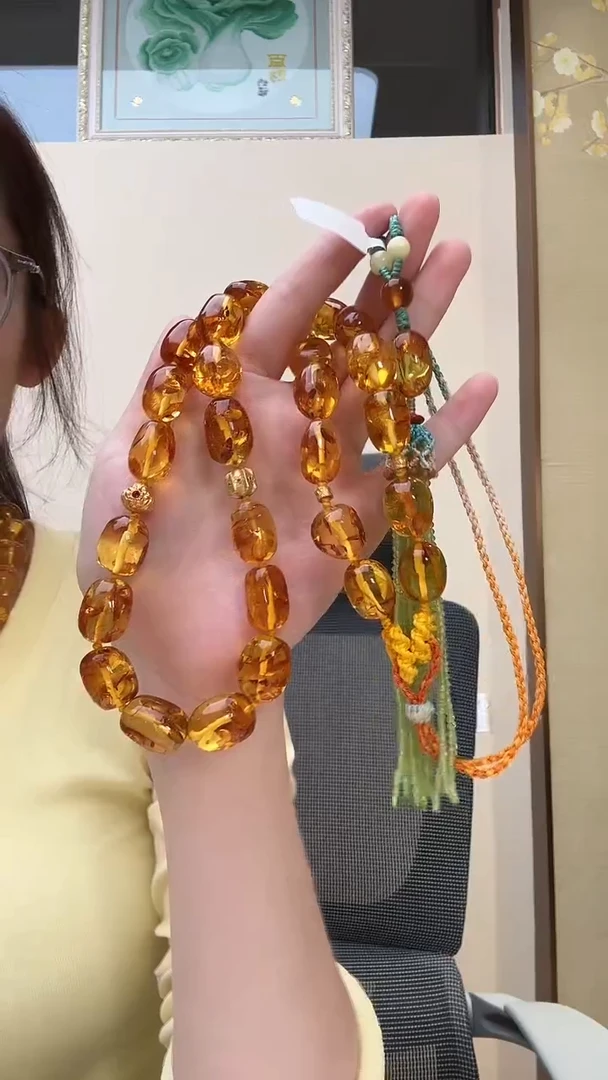 琥珀颈饰未镶嵌吊坠