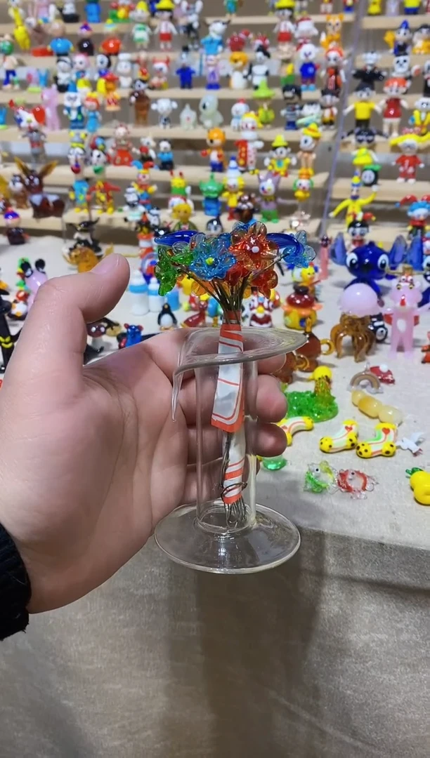 【闪购商品】琉璃手工艺品一瓶花