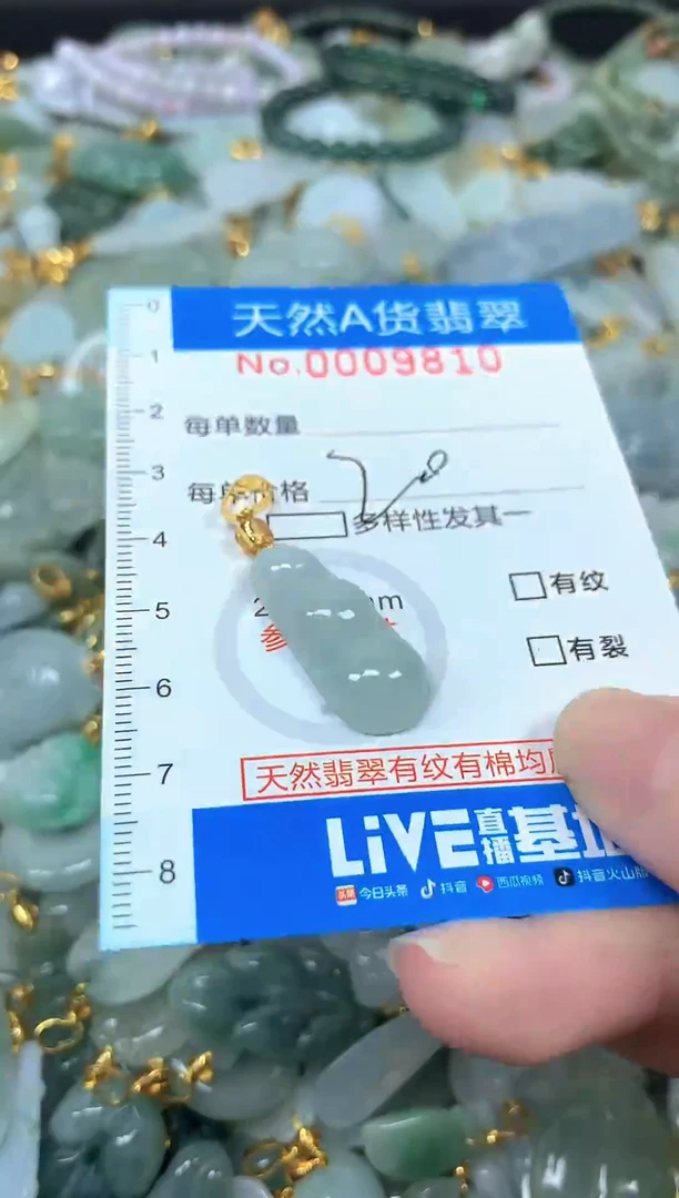 颈饰未镶嵌翡翠净货挂件-9810