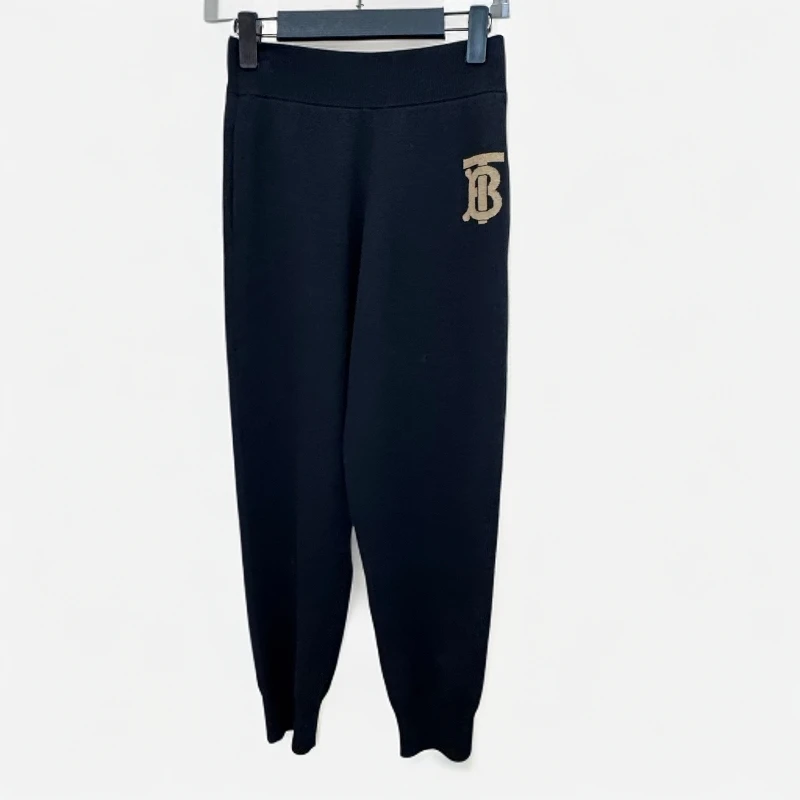 BURBERRY/博柏利女式黑色休闲裤子显瘦百搭