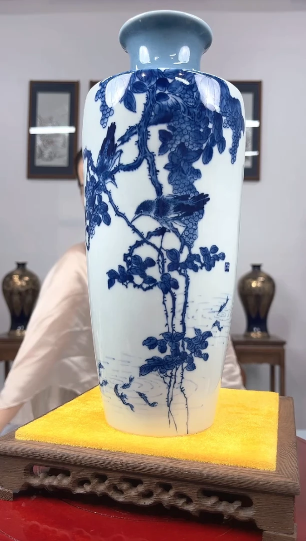 摆件B19-20 青花瓶