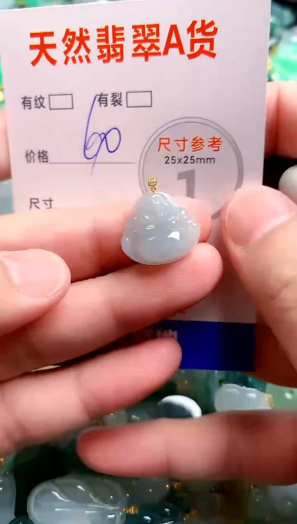 翡翠18K金镶嵌颈饰23001494