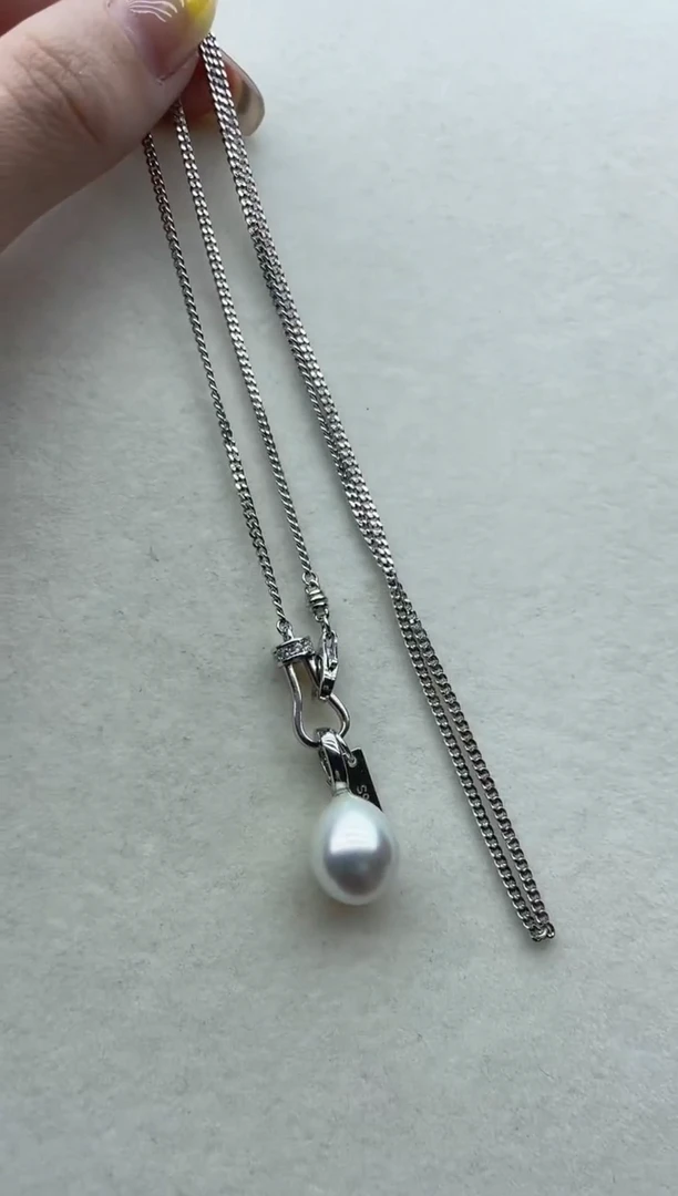 银S925镶嵌海水珍珠套链30