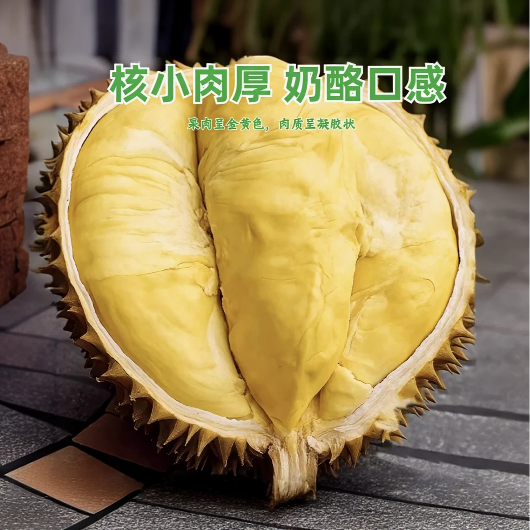 泰国东部【小时达】【金枕鲜榴莲】3-10斤大果现场开果同城1-2小时送达 核小榴莲同城配金枕泰国