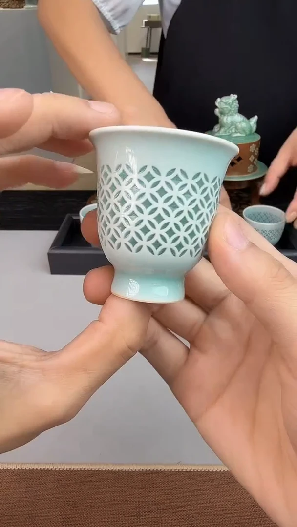 青瓷手工茶器包邮