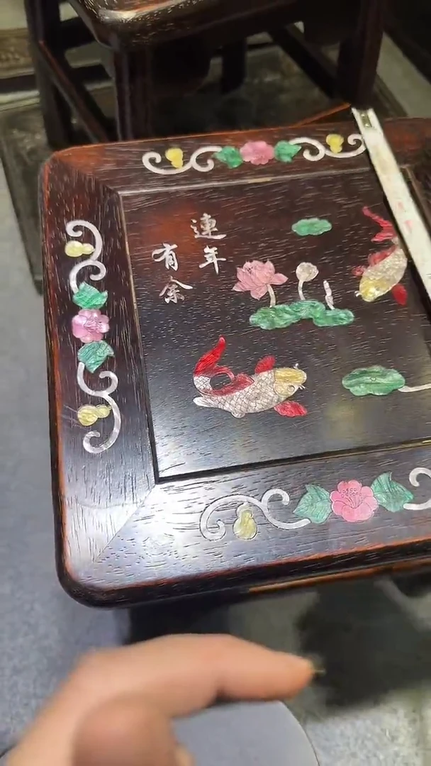 木紫檀拆件雕刻板以直播间实物为准微瑕老物件