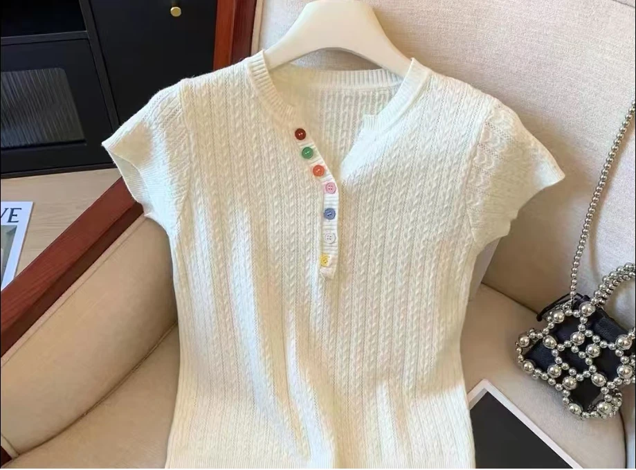 女衬衫长袖短袖半身裙裤子针织时尚镂空纯色