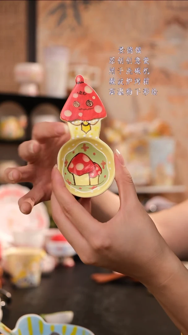 摆件景德镇手工手绘设计师款
